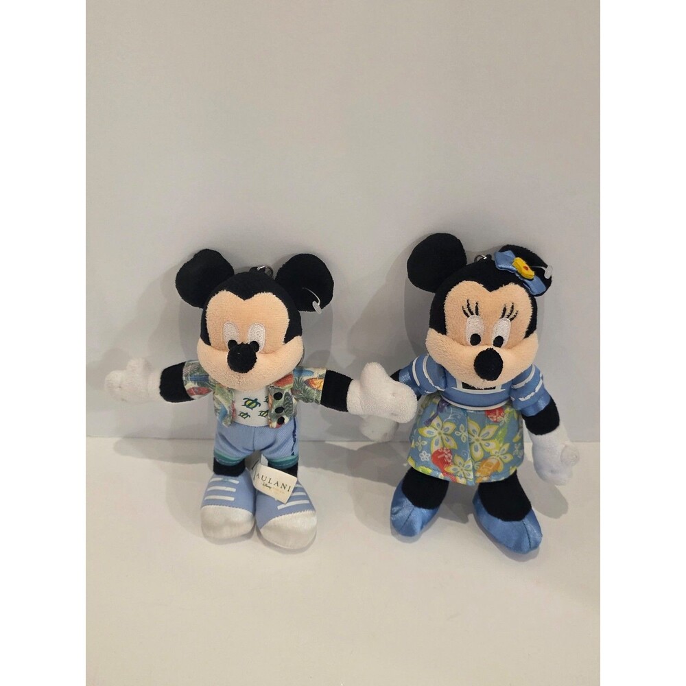 Disney Aulani Mickey & Minnie Keychain Plush Set